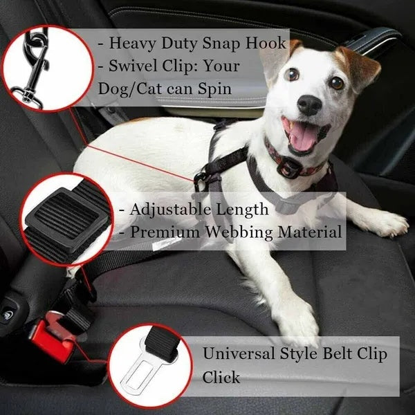 🐾 RuffRide™ Dog Seatbelt Clip